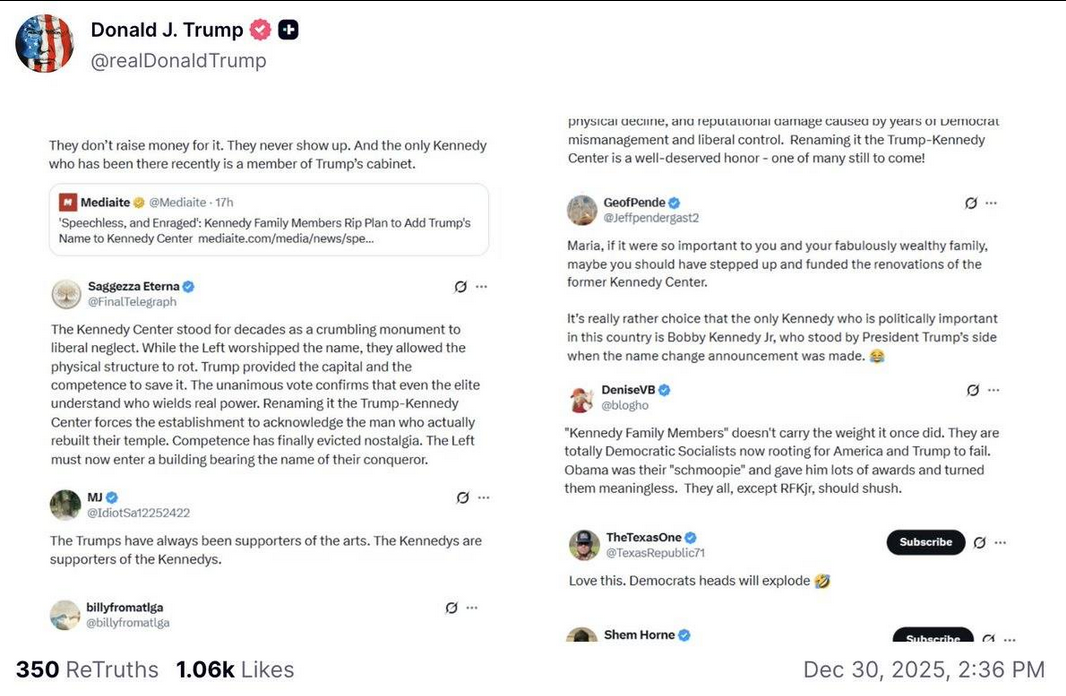 Trump Kennedy reakcie